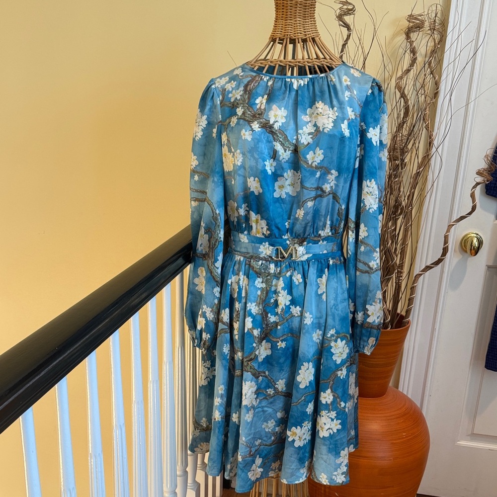 Marciano by Guess blue dress with white flowers